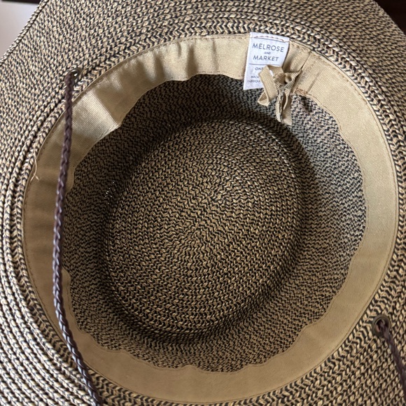 Brown Wide-Brimmed Straw Hat - Picture 5 of 5